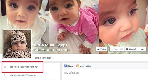 Facebook em bé úc đẹp nhất thế giới cán mốc 350000 fan