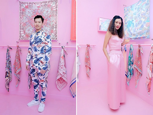 Fashionista dự khai trương pop-up store khăn hermès