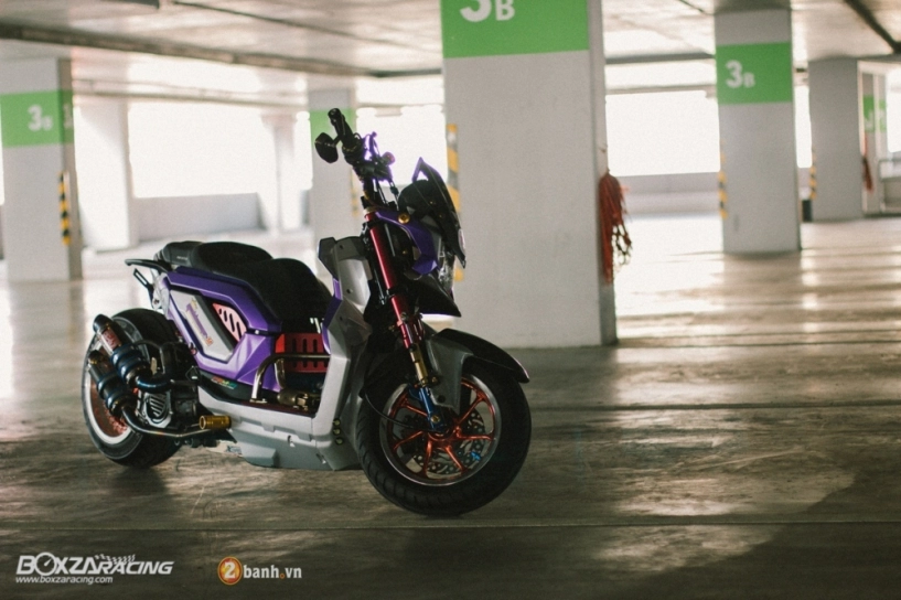 Honda zoomer-x độ độc đáo với phiên bản purple glass