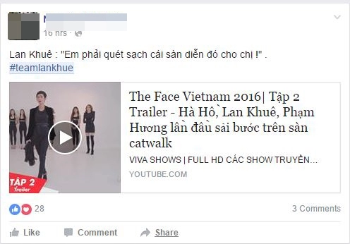 Lan khuê lại có thêm hình ảnh bất hủ tại the face vietnam 2016