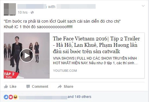 Lan khuê lại có thêm hình ảnh bất hủ tại the face vietnam 2016