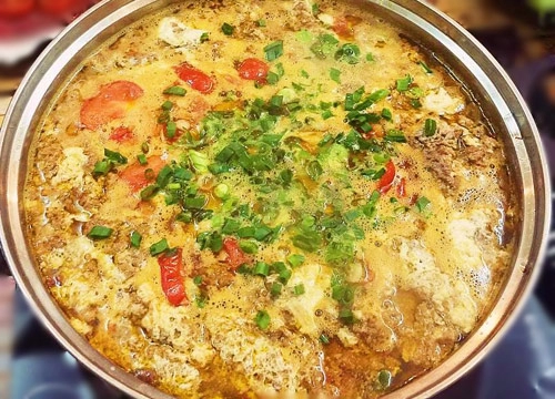 Lẩu riêu cua bắp bê ngon mê người