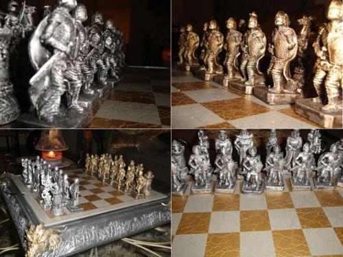 Những bàn cờ vua độc đáo trang trí cho phòng khách