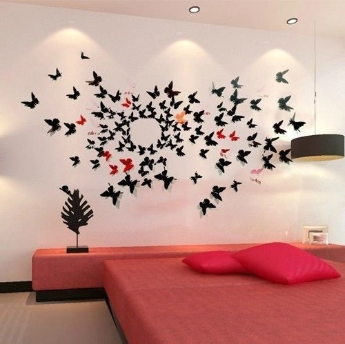 Nửa tiếng bày phòng ngủ như mơ với bướm 3d nghệ thuật
