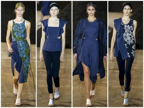 Phillip lim dùng phân hữu cơ trang trí sàn diễn