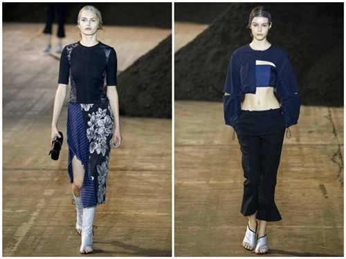 Phillip lim dùng phân hữu cơ trang trí sàn diễn