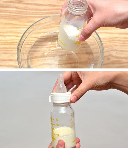 Phương pháp chuẩn để hâm nóng sữa mẹ