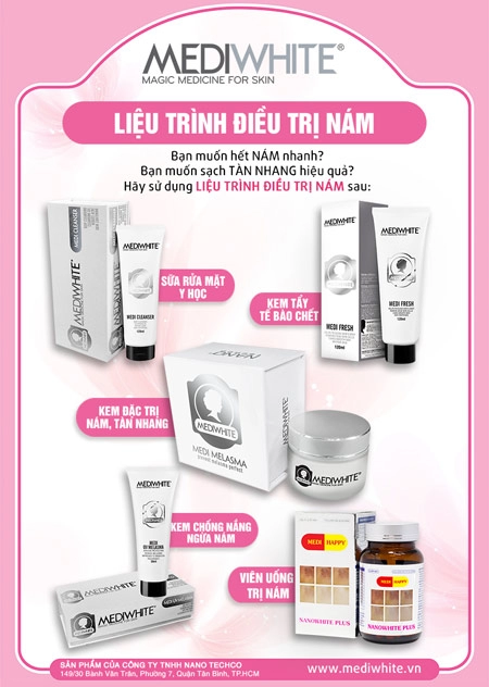 Quy trình trị nám và tàn nhang tốt nhất với medi white