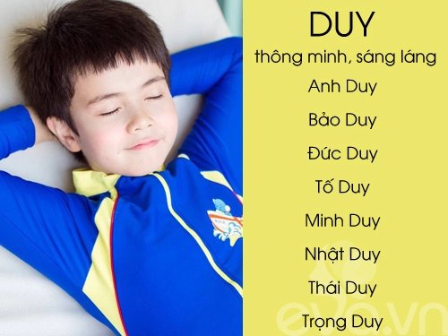 Top tên sang nghĩa đẹp cho bé trai 2016 phần 1