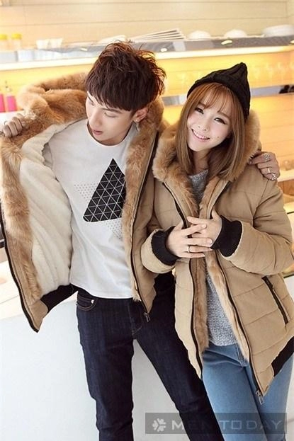 Trang phục cặp đôi cho ngày đông không lạnh