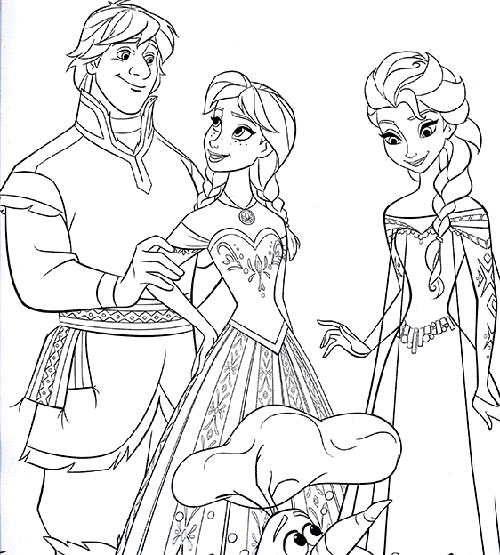 Tranh tô màu công chúa phim frozen cho bé gái mê mẩn