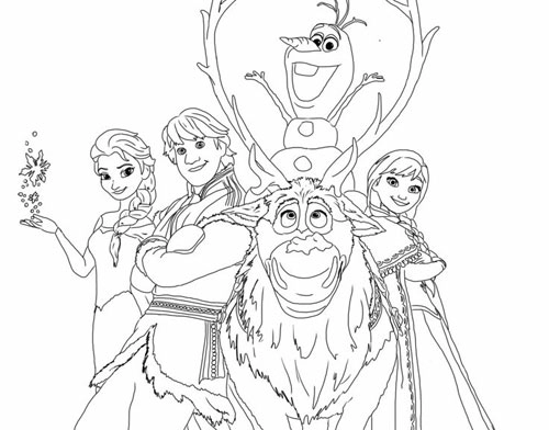 Tranh tô màu công chúa phim frozen cho bé gái mê mẩn