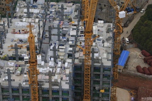 Trung quốc sửng sốt tòa nhà 57 tầng xây trong 19 ngày
