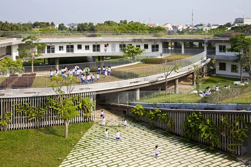 Trường mầm non xanh ở đồng nai vào top kiến trúc được thích nhất