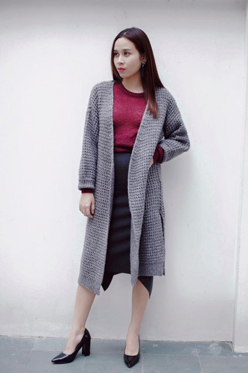 Tuần qua thanh hằng hương giang chất lừ với áo cardigan dáng dài