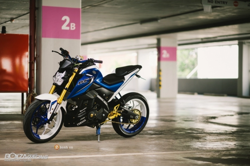 Yamaha m-slaz độ ấn tượng với phiên bản blue machine