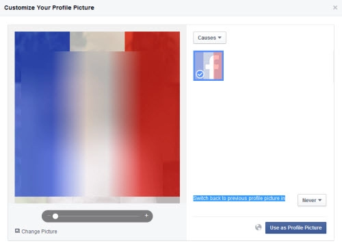 Cách làm hiệu ứng màu cờ pháp cho avatar facebook