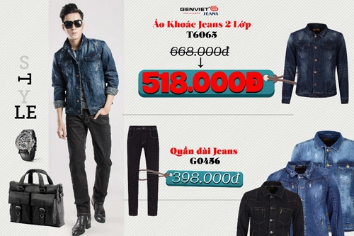 Diện khoác jeans đúng chất ngày lạnh