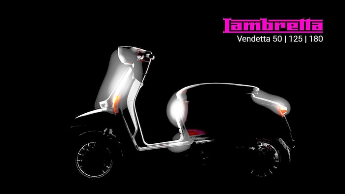 Lambretta vừa tung ra hình ảnh đầu tiên về mẫu tay ga mới mang tên l70 vendetta