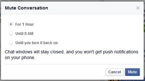 Mẹo facebook để không bị làm phiền từ các cuộc chat nhóm