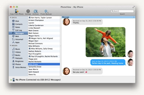Phoneview sao lưu dữ liệu giữa iphone ipad ipod và macbook