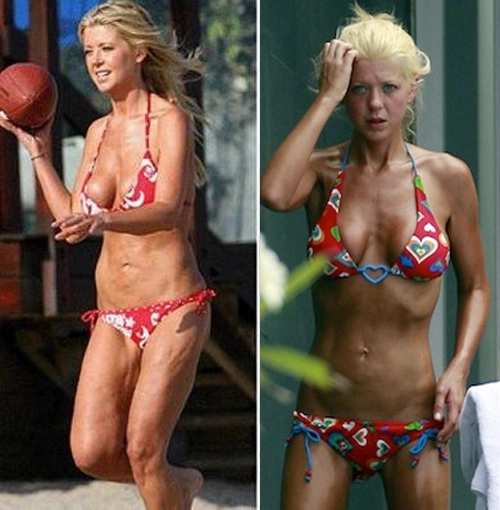 Thân hình bikini quá xập xệ của người mẫu tara reid