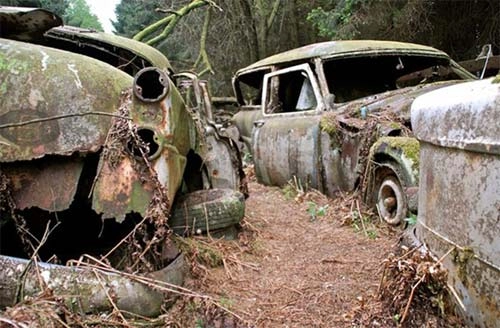 Rùng rợn nghĩa địa ô tô 70 năm tuổi ở bỉ
