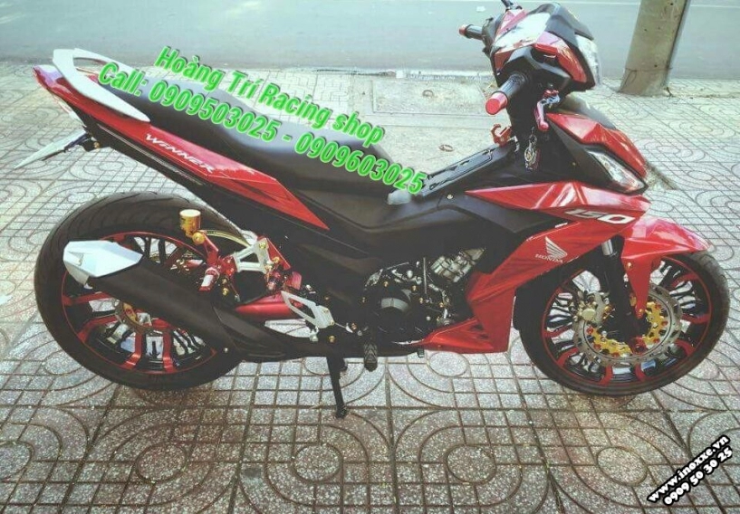 Winner 150 độ nhẹ một số món kiểng tông đỏ theo xe