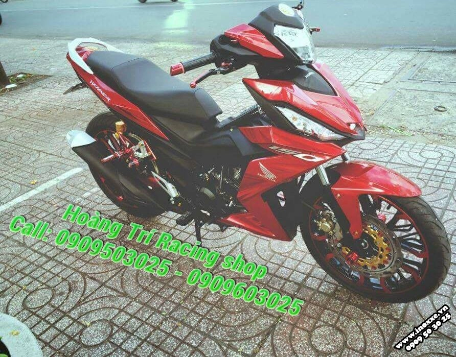 Winner 150 độ nhẹ một số món kiểng tông đỏ theo xe