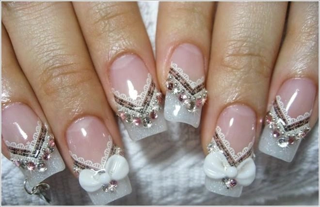 18 mẫu nail móng tay đẹp sang trọng quý phái cho cô dâu hot nhất 2016