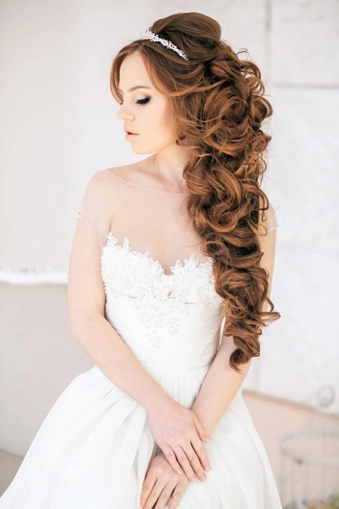 6 kiểu tóc buông dài đẹp 2016 cho cô dâu ngọt ngào ngày cưới