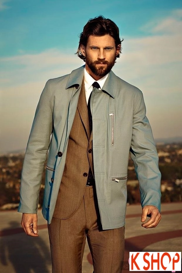 Áo khoác dạ măng tô nam trench coat thương hiệu ý gam màu đặc sắc nổi bật 2017