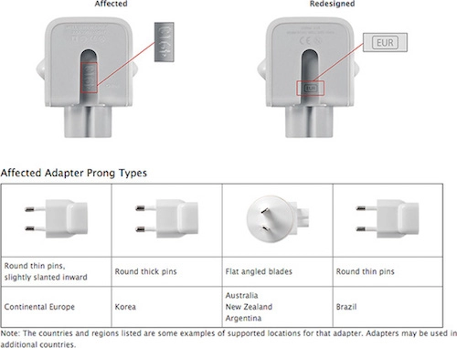 Apple thu hồi bộ sạc ac gây giật điện