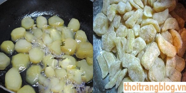 Cách làm mứt khoai tây ngon giòn cho ngày tết