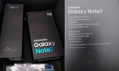 Galaxy note 7 có ram 4gb bộ nhớ trong 64gb