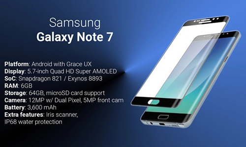 Galaxy note 7 so tài iphone 7 trước ngày ra mắt