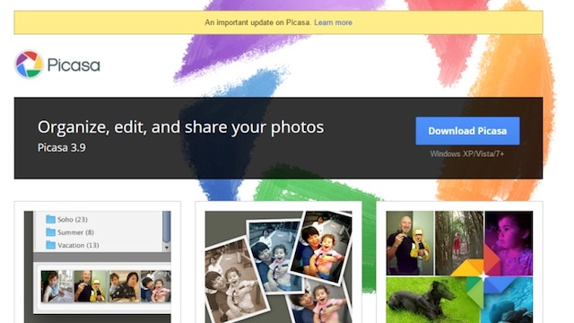 Google khai tử picasa chuyển các album ảnh sang photos
