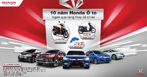  mua ôtô honda tặng xe máy honda 