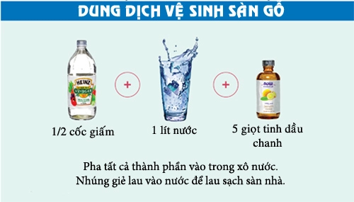 Nhà sạch bóng mà an toàn nhờ dung dịch từ giấm chanh