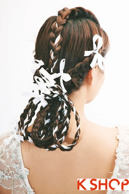Những kiểu tóc tết cô dâu hàn quốc đẹp 2016 sang trọng lộng lẫy