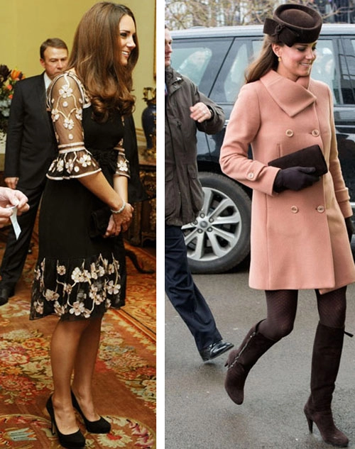 Soi thời trang bà bầu của kate middleton