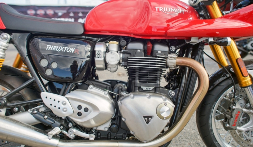 Triumph thruxton r đậm đà trong bản độ cafe racer chính hãng