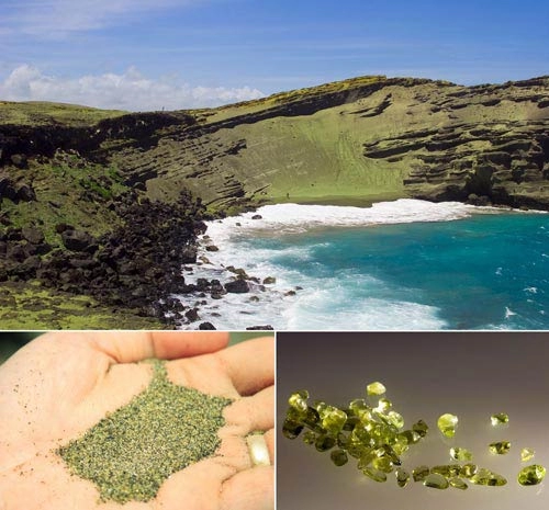Bãi biển cát xanh lạ kỳ ở hawaii