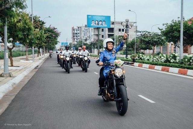 Dàn xe ducati scrambler tham gia rước dâu hoành tráng tại vũng tàu