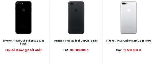  iphone 7 plus jet black khan hàng tại việt nam 