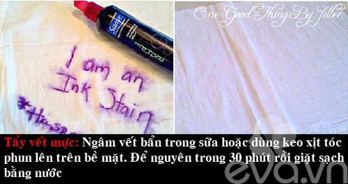 10 mẹo tẩy sạch các vết bẩn cứng đầu trên quần áo