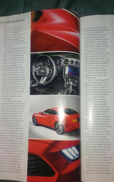  ford mustang 2015 lộ ảnh trên tạp chí 