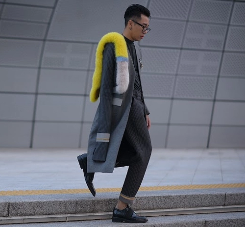 Hoàng ku chất lừ đến từng centimet đi xem seoul fashion week 2016