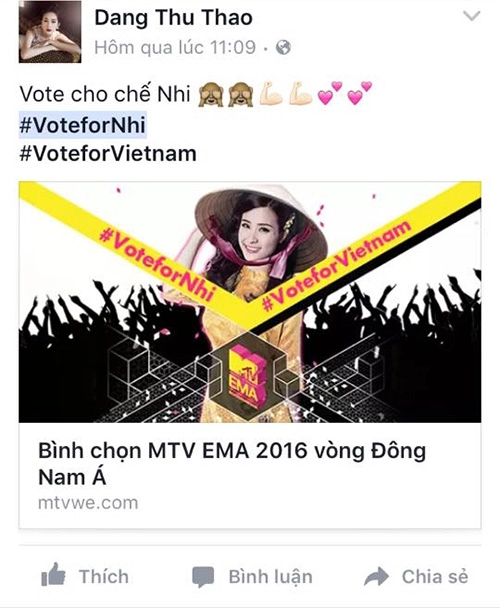 Không chỉ ca sĩ dàn mỹ nhân của showbiz cũng hết lòng ủng hộ đông nhi