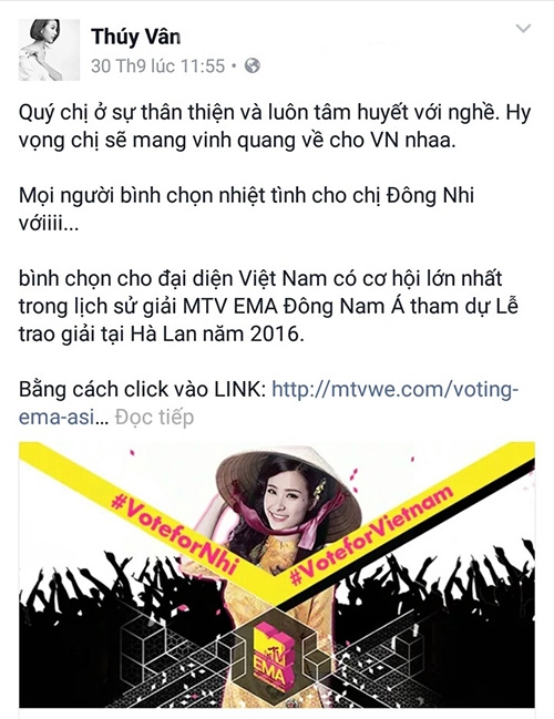 Không chỉ ca sĩ dàn mỹ nhân của showbiz cũng hết lòng ủng hộ đông nhi